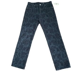 AG Adriano Goldschmied Prima Cigarette Jeans  Floral Jacquard Made in USA Sz 27